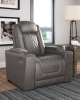 Hyllmont - Gray - 3 Pc. - Power Sofa, Loveseat, Recliner - Home Elegance USA