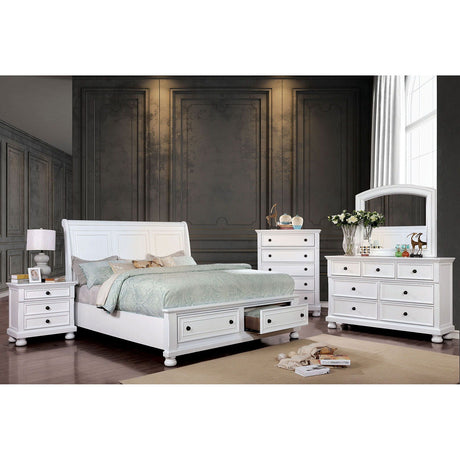 Castor - 5 Piece Queen Bedroom Set With Chest - White | Home Elegance USA