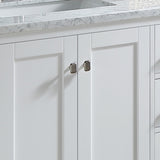 Bathroom Vanity set 60 inches Double sink, Carrara White Marble Countertop Without Mirror