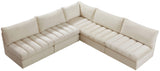 Jacob - Modular Sectional 5 Piece - Cream - Fabric - Modern & Contemporary - Home Elegance USA