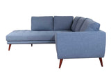 CASEY LAF SECTIONAL - DENIM BLUE | Home Elegance USA