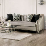 Elicia - Sofa & Loveseat - Silver / Black - Home Elegance USA