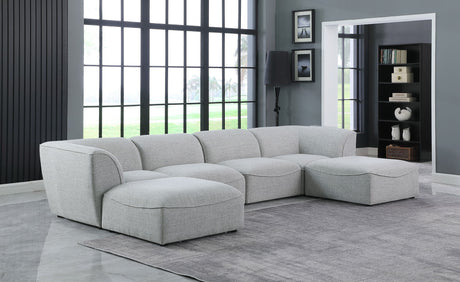 Miramar - Modular Sectional 6 Piece - Gray - Fabric - Home Elegance USA