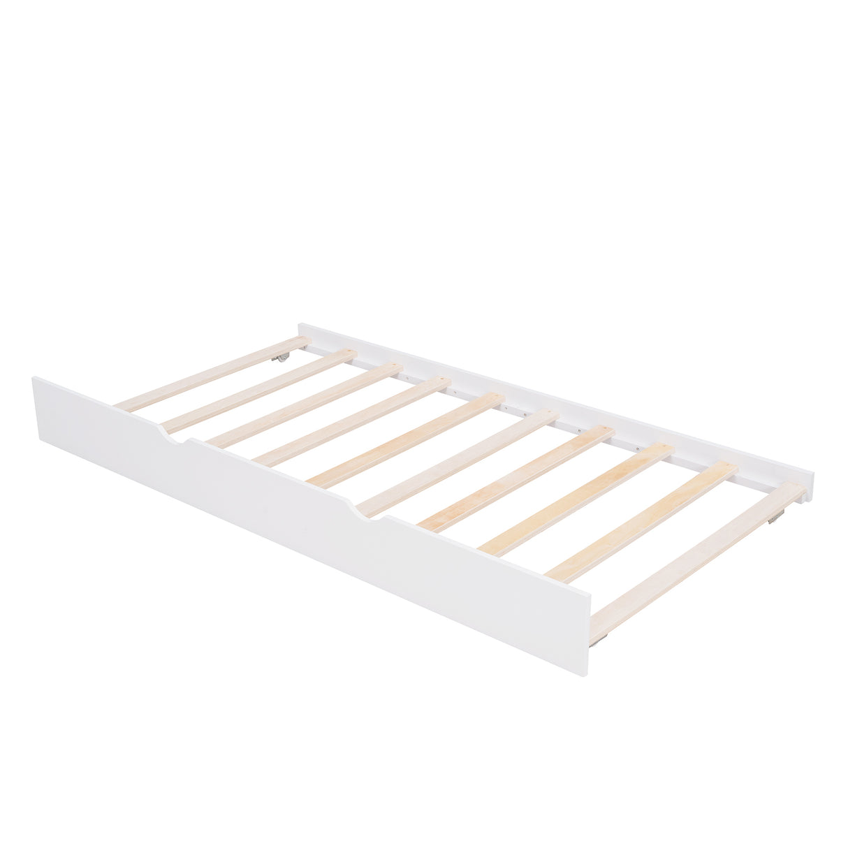 Twin-Over-Twin Bunk Bed with Twin size Trundle , Separable Bunk Bed for Bedroom - White - Home Elegance USA