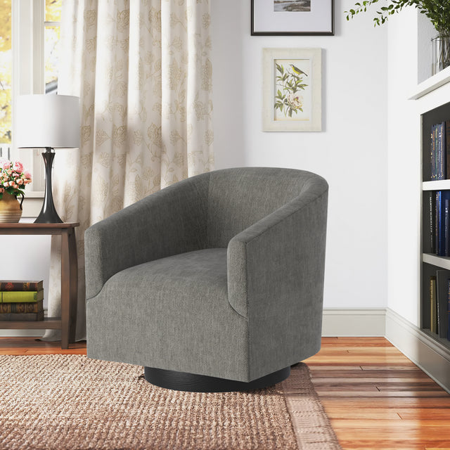 Garland Charcoal Wood Base Swivel Chair - Home Elegance USA