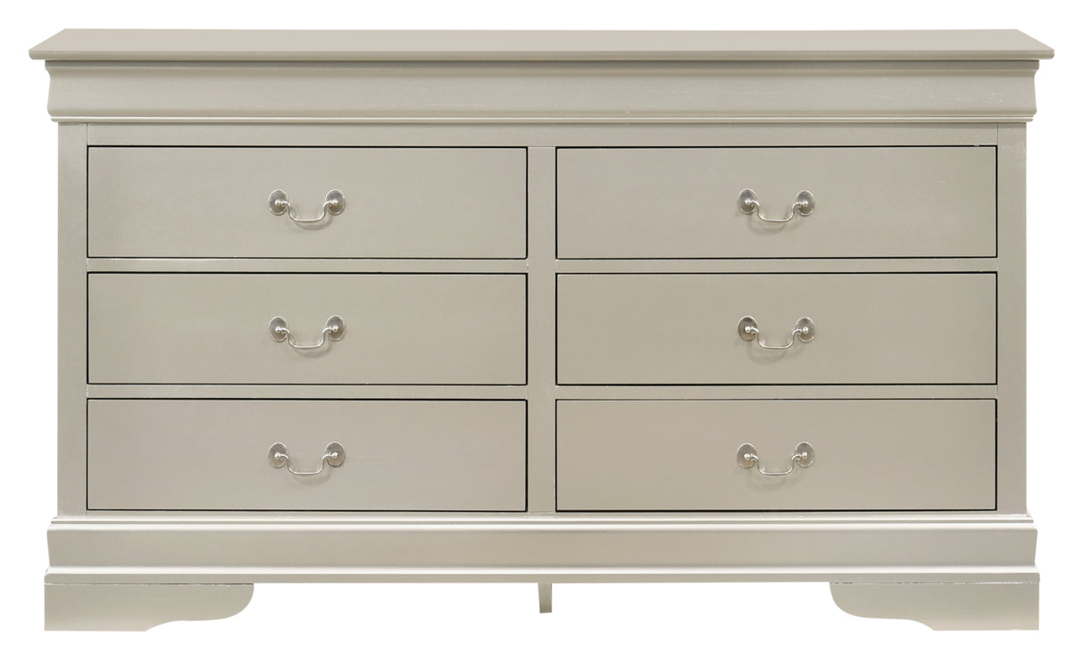 Glory Furniture LouisPhillipe G02103-D Dresser , Silver Champagne - Home Elegance USA