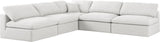 Serene - Cloud 5 Piece Modular Sectional - Cream - Fabric - Home Elegance USA