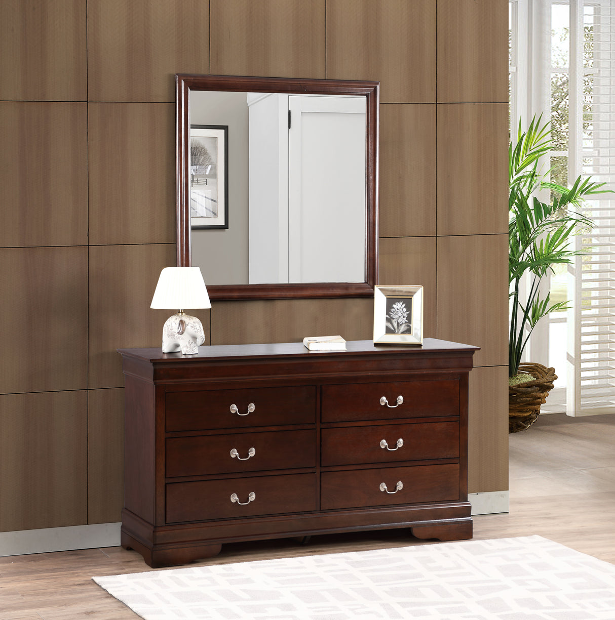 Glory Furniture Louis Phillipe G3125-D Dresser , Cappuccino - Home Elegance USA