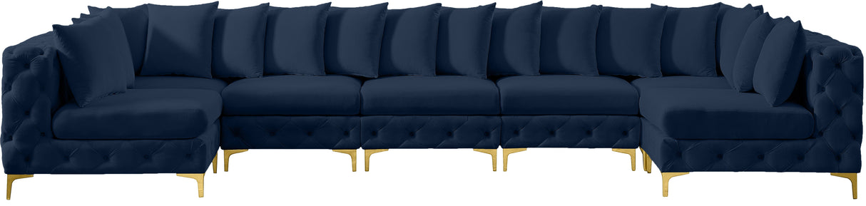 Tremblay - Modular Sectional 7 Piece - Navy - Fabric - Home Elegance USA