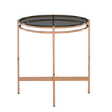 Modrest Bradford - Modern Smoked Glass & Rosegold End Table - Home Elegance USA