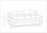 Genuine Leather Sofa Home Elegance USA