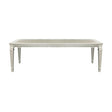 Modern Glam Design 1pc Dining Table with Extension Leaf Silver Finish Acrylic Inset Framing Dining Room Furniture - Home Elegance USA