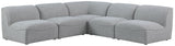 Miramar - Modular Sectional 5 Piece - Gray - Fabric - Home Elegance USA