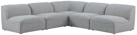 Miramar - Modular Sectional 5 Piece - Gray - Fabric - Home Elegance USA