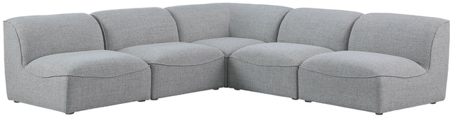 Miramar - Modular Sectional 5 Piece - Gray - Fabric - Home Elegance USA