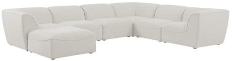 Miramar - Modular Sectional 7 Piece - Cream - Fabric - Home Elegance USA