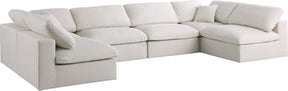 Plush - Cloud Modular Sectional 6 Piece - Cream