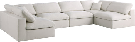 Plush - Cloud Modular Sectional 6 Piece - Cream - Home Elegance USA