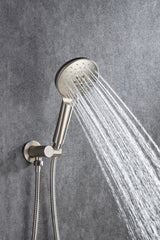 Black Shower System, Ceiling Rainfall Shower Faucet Sets Complete of High Pressure, Rain Shower Head with Handheld, Bathroom 10\\\'\\\' Shower Combo with Rough-in Valve Included