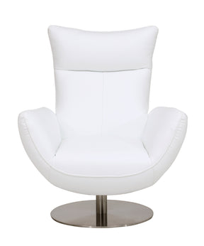 Global United Modern Genuine Italian Leather Upholstered Chair Home Elegance USA
