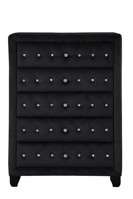 Sophia Chest In Color Black Made With  Wood - Home Elegance USA