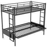 Twin over Full Metal Bunk Bed, Multi-Function,Black(OLD SKU:MF193079AAB) - Home Elegance USA