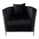 Black and Silver Sofa Chair - Home Elegance USA