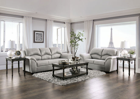 Meyrin - Sofa & Loveseat - Light Gray - Home Elegance USA