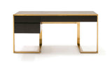 Vig Furniture Modrest - Modern Fauna Wenge and Brass Desk