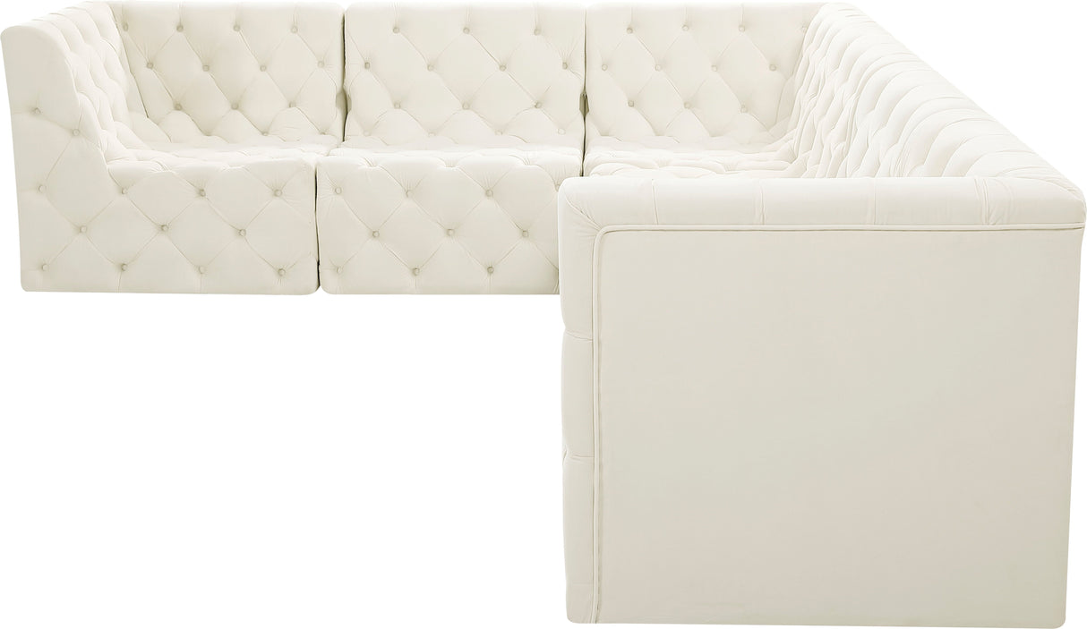 Tuft - Modular Sectional 6 Piece - Cream - Fabric - Home Elegance USA