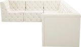 Tuft - Modular Sectional 6 Piece - Cream - Fabric - Home Elegance USA