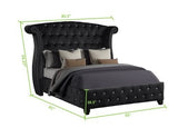 Sophia Upholstery Queen Size Bed Made With Wood in Black Color - Home Elegance USA