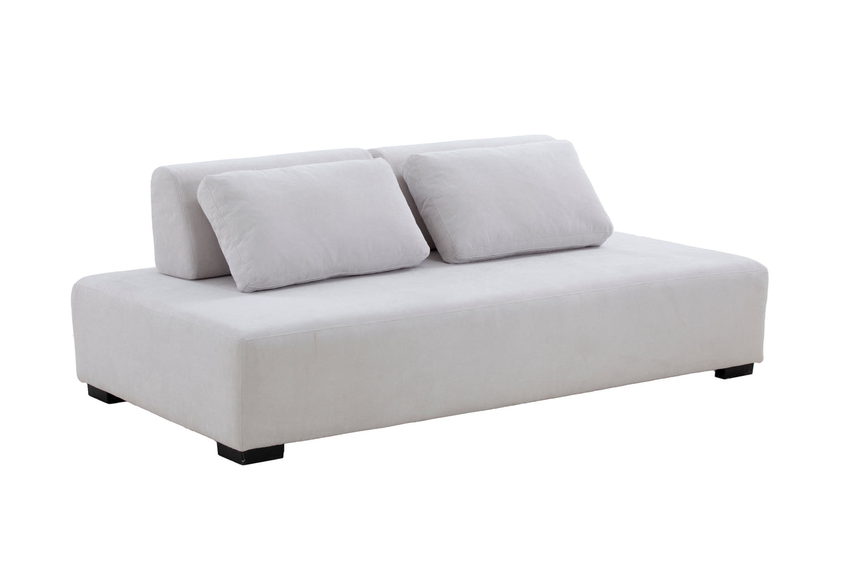 Morden Sofa Minimalist Modular Sofa Sofadaybed Ideal for living, family, bedroom, and guest spaces Beige Home Elegance USA