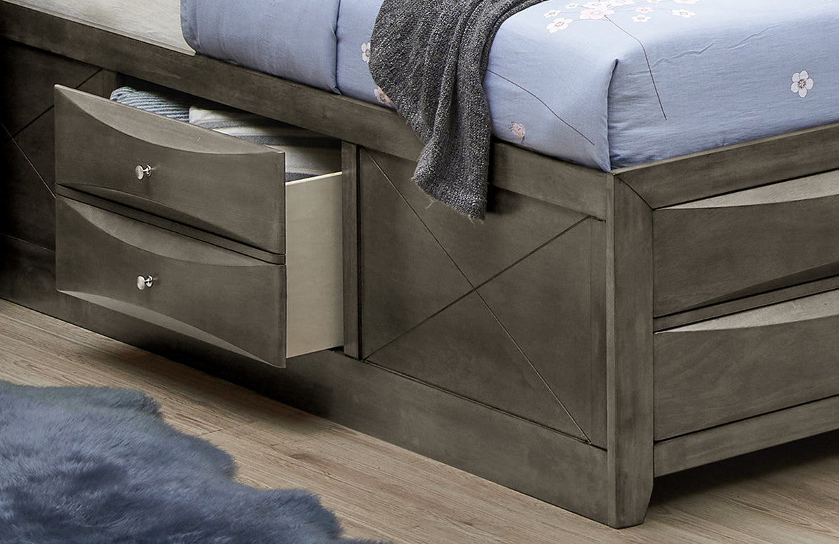 Glory Furniture Marilla G1505I-KSB4 King Storage Bed , Gray - Home Elegance USA
