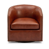 Trenton Swivel Arm Chair - Caramel - Home Elegance USA