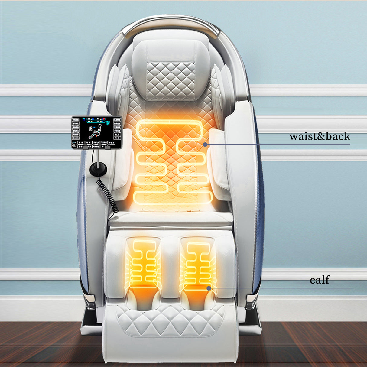 Electric Luxury back Calf heat Kneading 3D AI Voice Zero Gravity foot roller oversize morden Massage Chair Home Elegance USA