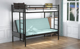 Twin over Full Metal Bunk Bed, Multi-Function,Black(OLD SKU:MF193079AAB) - Home Elegance USA