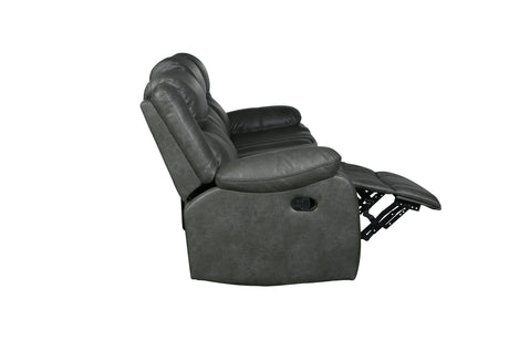 Global United Transitional Leather-Air Reclining Loveseat Home Elegance USA