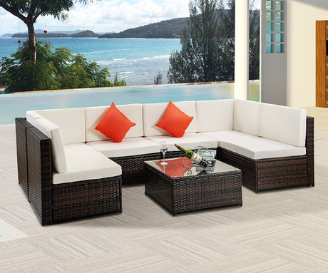 3 pieces of outdoor patio furniture, PE rattan chair dialogue set, with cushions and coffee table