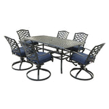 Rectangular 6 - Person 68" Long Aluminum Dining Set with Cushions