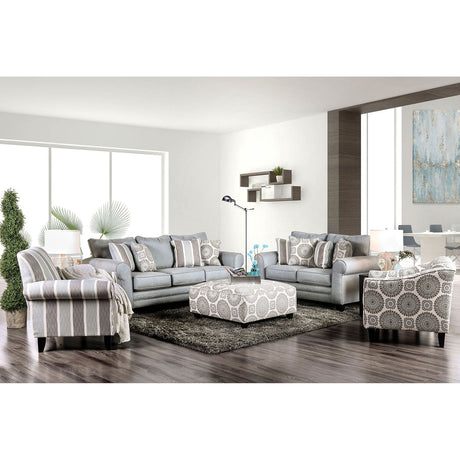 Misty - Sofa & Loveseat - Blue Gray - Home Elegance USA