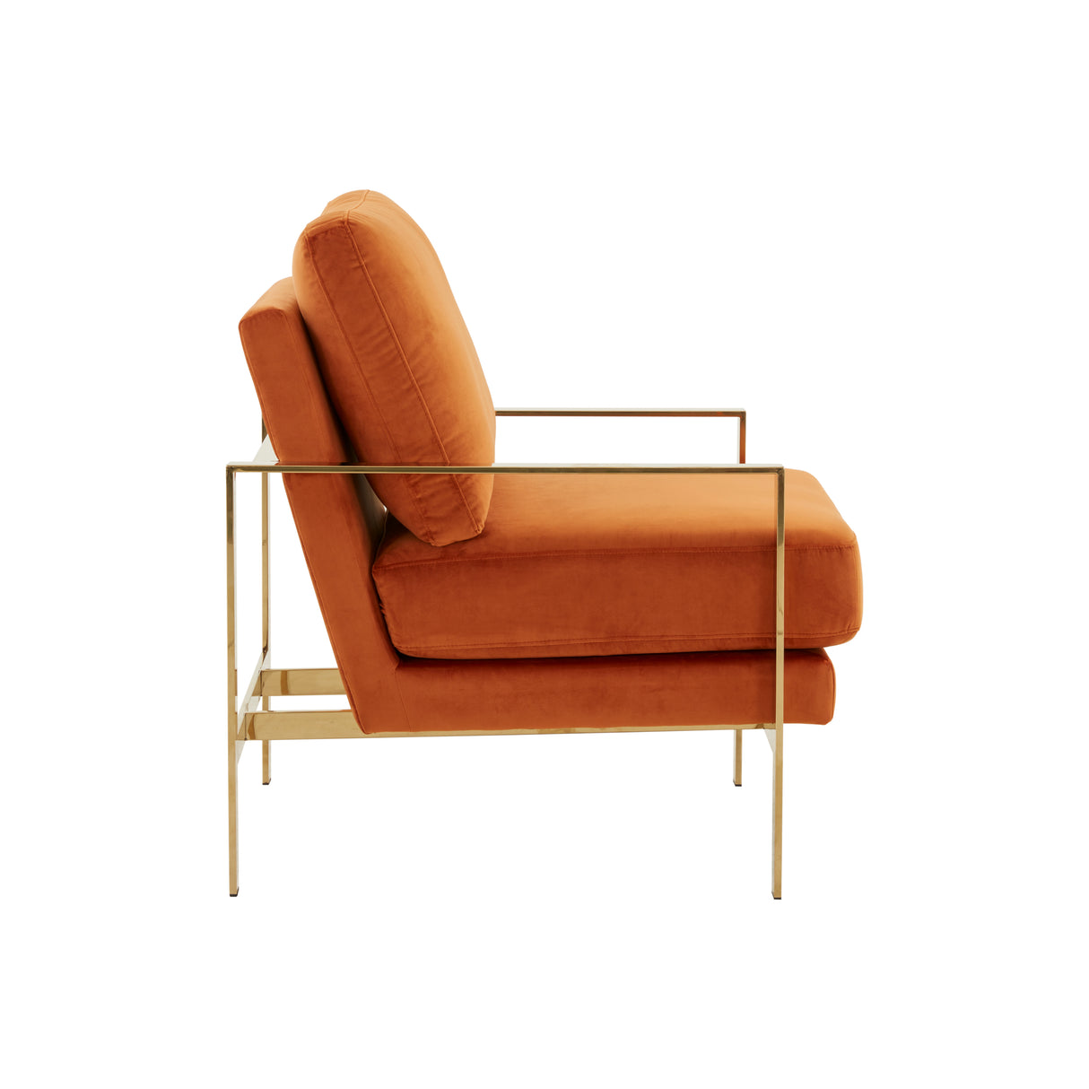 Divani Casa Bayside Modern Orange Fabric Accent Chair - Home Elegance USA