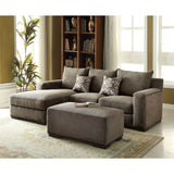 Ushury - Sectional Sofa - Gray Chenille (2-Tone) - Home Elegance USA