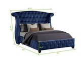 Sophia Queen bed Blue - Home Elegance USA