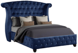 Sophia Queen Bed 4 Piece Blue Home Elegance USA