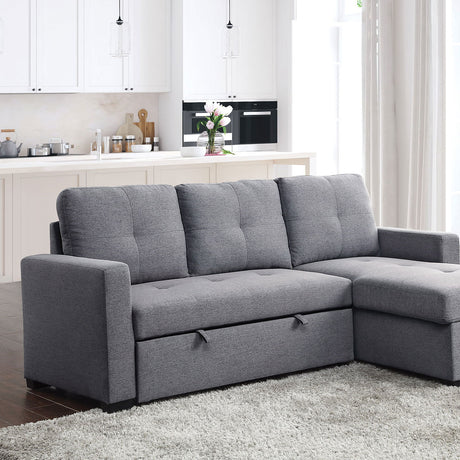 Polly - Sectional - Gray - Home Elegance USA