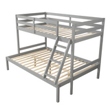 Twin over full bunk bed (Gray) ( old sku: WF193722AAE ) - Home Elegance USA