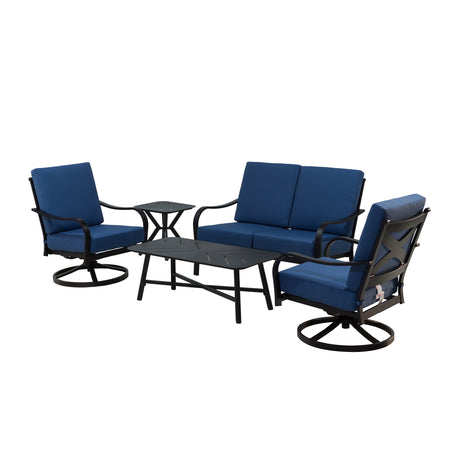 Winsor Premium Outdoor 5-Piece Deep Seating Set: Patio Furniture with Comfortable Cushions, All-Weather, Durable, and Stylish Outdoor Conversation Set