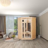 Pentagonal hemlock sauna room