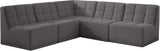 Relax - Modular Sectional 5 Piece - Gray - Home Elegance USA